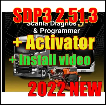 2022 SDP3 2.51.3 VCI3 Диагностическое программное обеспечение для грузовиков и автобусов с XCOM SOPS с активатором и видео установки