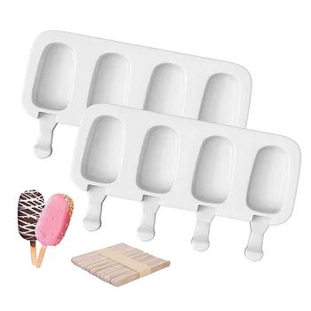 4-Элементная Силиконовая Форма Для Мороженого, Форма Для льда, Форма для Эскимо, Форма для мороженого 