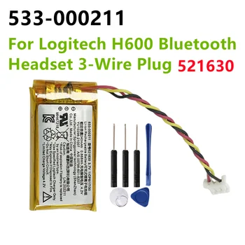 533-000211 521630 Новый Литий-полимерный Аккумулятор AHB521630 3,7 В 240 мАч Для гарнитуры Logitech H600 Bluetooth с 3-проводным Разъемом + Бесплатные Инструменты