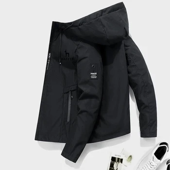 HAZZYS 2022 Куртка-бомбер Мужская ветровка Куртка на молнии Демисезонная Повседневная рабочая куртка Модная куртка для приключений на открытом воздухе