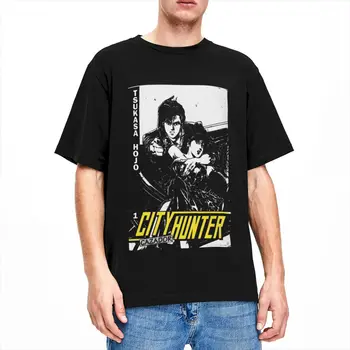 Винтажная футболка City Hunter Merch для мужчин и женщин, забавная футболка из аниме City Hunter, круглый вырез, короткий рукав, оригинальная ткань