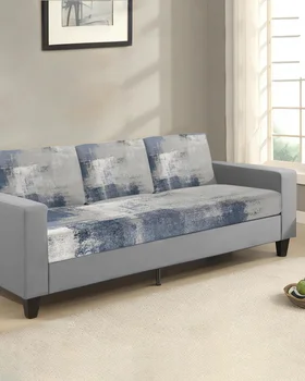 Геометрическая абстракция, Текстура масляной живописи, чехол для подушки сиденья, протектор для дивана, Эластичный Моющийся Съемный чехол для дивана, чехлы