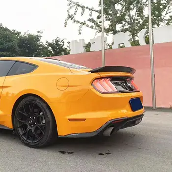Для Ford Mustang GT V8 V6 GT350 Стиль Карбоновое волокно/Черный Задний спойлер, крыло багажника 2015-2018