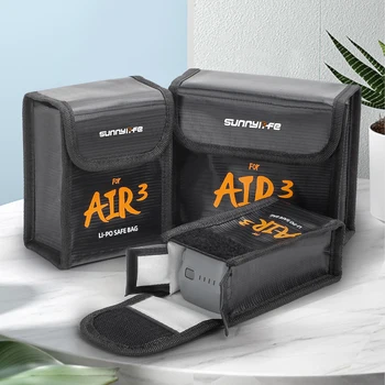 Для аккумулятора DJI Air 3 Взрывозащищенная сумка Термостойкость Защита от радиации Взрывозащищенная безопасная переносная сумка для хранения аккумуляторов