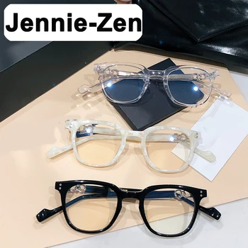 Женские солнцезащитные очки Jennie-Zen GENTLE Y2K для мужчин, винтажные роскошные брендовые товары, дизайнерские летние Uv400, модные Monst Корейские