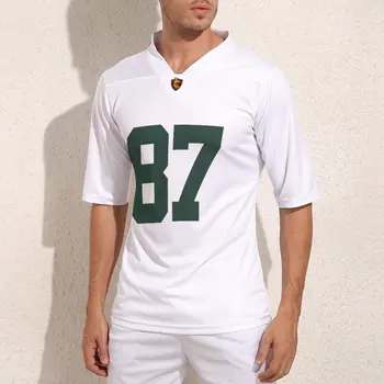Индивидуальные белые футбольные майки Green Bay № 87, молодежные Винтажные футболки для регби, Персонализированные Тренировочные рубашки для регби