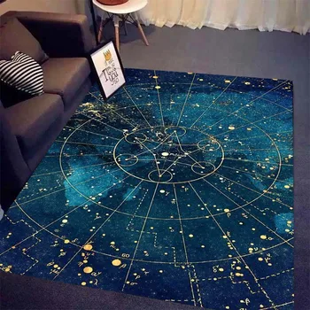 Ковер с принтом Constellation, декоративный коврик для гостиной, спальни