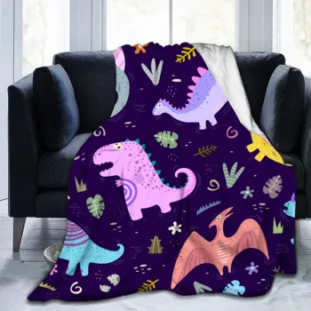 Модное фланелевое Шерп-одеяло с 3D принтом динозавра, одеяло для спальни, диван, плед, Офисное одеяло для ланча, постельные принадлежности