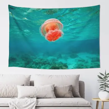 Морской Подводный мир, Гобелен, покрывающий стены, Ткань для штор, декор комнаты, Эстетичный Гобелен, висящий на стене, Цифровая печать