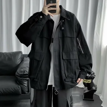 Мужская рабочая куртка в гонконгском стиле ins модный бренд loose dark ruffian красивый японский супер горячий тренд функциональной куртки cec