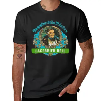 Мюнхенское пиво Augustiner...Футболка Lagerbier Hell, быстросохнущая футболка, летний топ, футболки для тяжеловесов, мужская одежда
