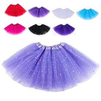 Нарядная одежда для маленьких девочек, нижняя юбка со звездами и пайетками, балетная юбка-пачка для танцев
