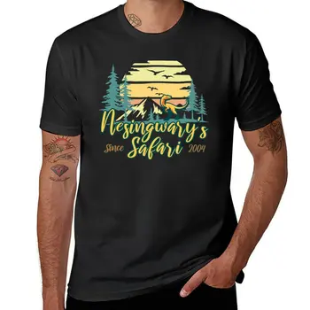 Новая футболка Nesingwarys Safari, футболка с графикой, футболки больших размеров, милые топы, мужская хлопковая футболка