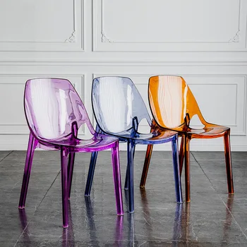 Пластиковые банкетные стулья Современные садовые прозрачные пляжные стулья для отдыха в гостиной Sillas Салонные Секционные Табуреты Мебель