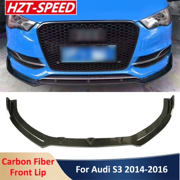 Подбородок переднего бампера A3 S3 M-Style Ral из углеродного волокна для спортивного автомобиля Audi A3 S3 Нестандартной модификации 2014-2016 гг.