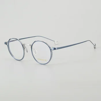 Сверхлегкая Оправа для очков из чистого Титана Винтажные Мужские Оптические очки Японские Очки ручной работы по рецепту Для женщин