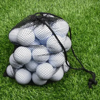 Сетчатая сумка на шнурке Универсальная прочная емкость для хранения мячей для гольфа Дышащая сетчатая сумка для быстрого высыхания Легкая переносимость мяча для гольфа