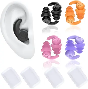 Силиконовые затычки для ушей с защитой от шума, водонепроницаемые беруши для плавания, для сна, дайвинга, серфинга, Мягкая комфортная защита для ушей для плавания