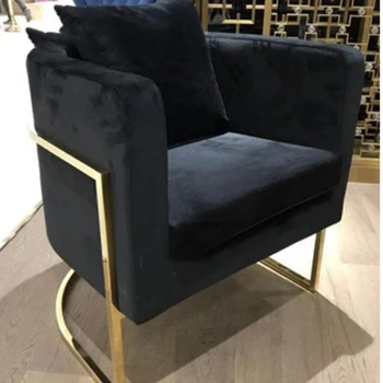 Скандинавский Золотой Простой стул для переодевания со спинкой, Легкие Роскошные кресла для переговоров, стол для спальни, стул для макияжа, стул для гостиной