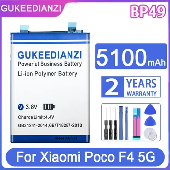 Сменный Аккумулятор GUKEEDIANZI BP49 BP 49 5100mAh Для Xiaomi Poco F4 5G/Для Аккумуляторов Мобильных Телефонов Redmi K40S