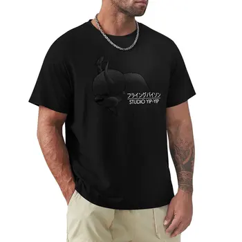 Студийная футболка Yip-Yip, летние топы, черные футболки, графическая футболка, быстросохнущая футболка, мужская одежда