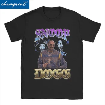 Футболка Snoop Dogg Rapper, мужская, женская, из 100% хлопка, потрясающая футболка, футболки с круглым вырезом, одежда с коротким рукавом, плюс размер