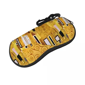 Футляр для очков Gustav Klimt Art, футляр для солнцезащитных очков на молнии с принтом Kiss, мужская и женская удобная защита для очков, классическая коробка для очков