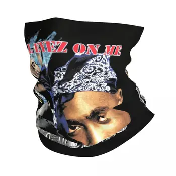 Шейный платок-бандана Tupac 2PAC с принтом Рэперов 90-х, шарф-обертка, Многофункциональная маска для лица, Унисекс для верховой езды, Зима для взрослых