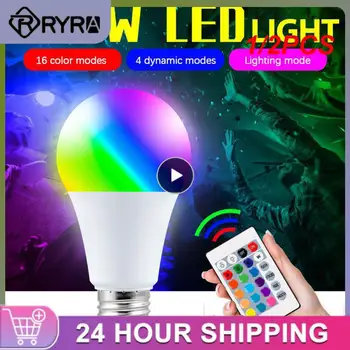 1/2 Шт. E27 RGB Светодиодные Лампы 5 Вт 10 Вт 15 Вт RGBWW Light 110 В Светодиодная Лампада Сменная Красочная Светодиодная Лампа RGBW С ИК-Пультом Дистанционного Управления