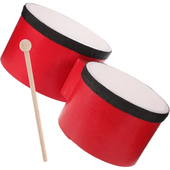 1 Комплект Детского Образовательного Ударного инструмента Практичный Барабан Бонго с Голенью