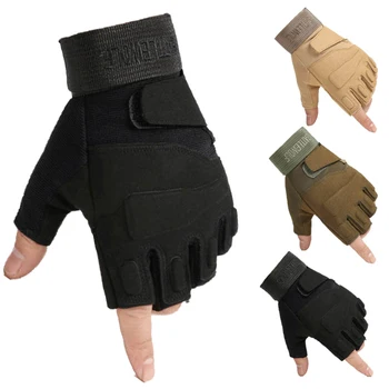 1 Пара уличных тактических перчаток, спортивные перчатки, Полупальцевые военные Мужские Женские перчатки для боевой стрельбы, охоты, фитнеса, перчатки без пальцев
