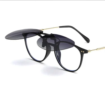 1 шт. на очках, солнцезащитные очки в квадратной оправе, поляризованные солнцезащитные очки, мужские откидные зажимы, Женские очки для вождения, UV400 оттенков