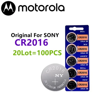 100ШТ Оригинал для Sony CR2016 Кнопочные батареи LM2016 BR2016 Ячейка Монета Литиевая батарея для часов Электронные игрушки Калькуляторы