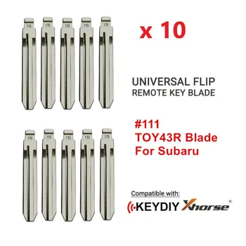 10шт Металлический Неразрезной Флип KD Remote Car Key Blade #111 TOY43R для Subaru XV KD VVDI Флип Дистанционный Ключ Blade