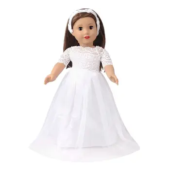 18-дюймовые кукольные платья 43 см, детские игрушки, бесплатная доставка, модное свадебное платье для американской девочки, игра 