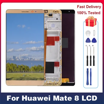 1шт 6,0-Дюймовый Дисплей Для Huawei Mate 8 Lcd Touch Screen Panel Digitizer NXT-L29 В Сборе Замена Инструментами Бесплатная Доставка