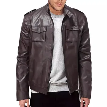 2023 Новое кожаное пальто, мужская корейская версия, красивая высококачественная кожаная куртка, мужская Повседневная рабочая одежда со стоячим воротником, мотоцикл