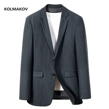 2024 новое поступление, стильная куртка, Мужские модные блейзеры, мужские классические куртки-блейзеры, деловые высококачественные мужские размеры M-3XL