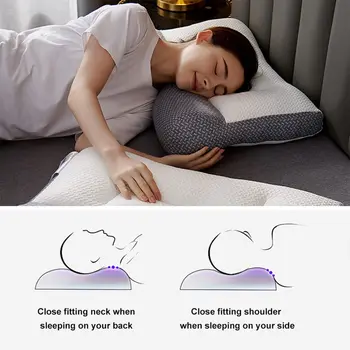 3D подушка для СПА-массажа шеи, эргономичная перегородка для вязания подушек, защищающая шею при любом положении сна, улучшающая сон, подстилка для подушек