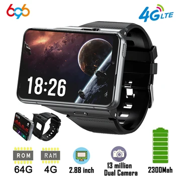 4G LTE Смарт-часы-Телефон 2,88 дюйма 480*640 Экран Съемный Телефон-часы Оперативная память 4 ГБ Встроенная память 64 ГБ 13-Мегапиксельная Камера Батарея 2300 мАч Умные Часы