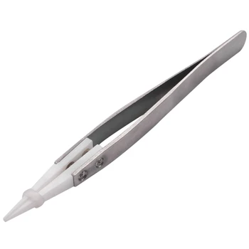 5X Керамический Пинцет С Ручкой Из Нержавеющей Стали, Огнеупорный Кислотостойкий Заостренный Пинцет