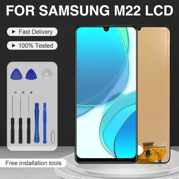 6,4-Дюймовый M22 4G Дисплей Для Samsung Galaxy M22 LCD С Сенсорным Экраном Digitizer M225 M225F/DS В Сборе Бесплатная Доставка С Рамкой