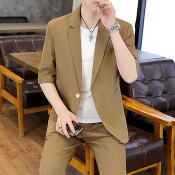 6018-Мужской пиджак корейской версии, приталенный, одноместный, Западный деловой повседневный, западный мужчина