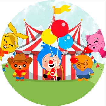 8x8FT Персонализированный Плимут Plim Carnival Circus С Днем Рождения Музыка Пользовательский Фон Для Фотографий Бесшовный Винил 240см х 240см