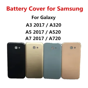 A320 A520 A720 Корпус Для Samsung Galaxy A3 A5 A7 2017 Ремонт Крышки Батарейного Отсека Замена Задней Крышки Телефона + Логотип