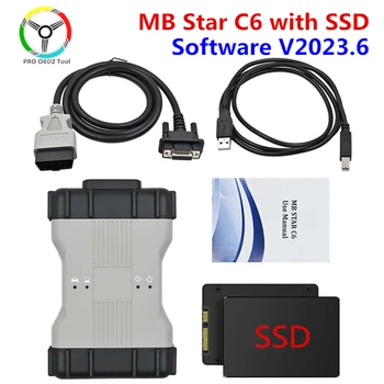 DOIP MB Star C6 V2023.6 Поддерживает CAN-ШИНУ с программным обеспечением SSD HDD C6 WIFI Мультиплексор VCI Диагностический Инструмент Поддерживает Разгерметизацию многих автомобилей