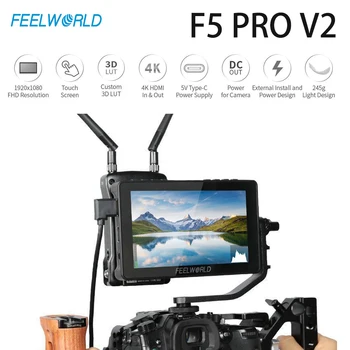 FEELWORLD F5 Pro V2 5,5-Дюймовый Сенсорный Экран DSLR Камеры Полевой Монитор 3D LUT 4K HDMI Беспроводная передача Светодиодная Подсветка