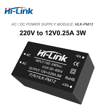 Hi-Link HLK-PM12 Ac dc 220 В- 12 В 3 Вт модуль питания оригинальный модуль питания ac dc изолированный трансформатор