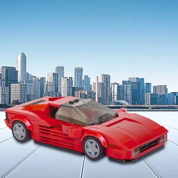 MOC 57875 Ferraried Testarossa Bricks Супер Автомобиль Техническое Моделирование Родстеры Модель Спортивного Автомобиля Строительный Блок Игрушки Подарок
