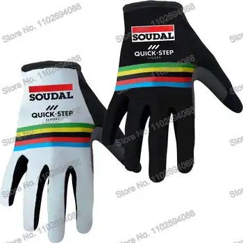 Soudal Quick Step 2023, Велосипедные перчатки, Мужские Велосипедные Гелевые перчатки с полными пальцами, Джерси для шоссейных велосипедов, Guantes MTB, мотоцикл